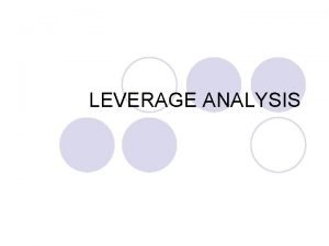 Leverage analysis meaning