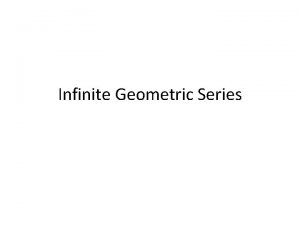 Repeating decimal infinite geometric series