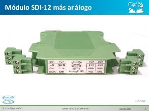 Mdulo SDI12 ms anlogo 1252020 Sutron Corporation Universal