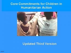 Core commitments for children