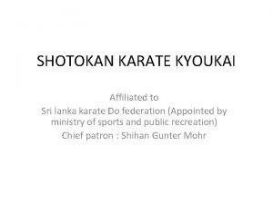 Shotokan karate sri lanka Shotokan karate sri lanka