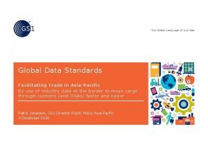 Global data standards