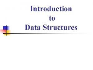 Classification of data structure