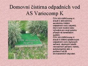 Domovn strna odpadnch vod AS Variocomp K OV