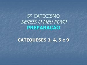 Sereis o meu povo catecismo 5o ano