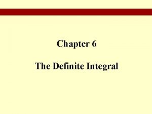 Chapter 6 The Definite Integral 6 1 Antidifferentiation