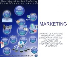 MARKETING CONJUNTO DE ACTIVIDADES QUE DESARROLLA UNA EMPRESA