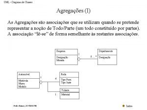 UML Diagrama de Classes Agregaes I As Agregaes