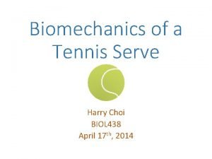 Biomechanics tennis serve