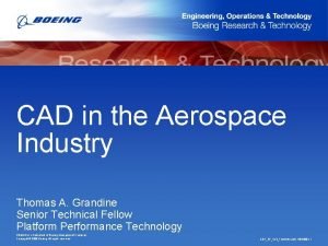 Cad in aerospace industry