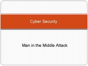 Cyber security man in the middle