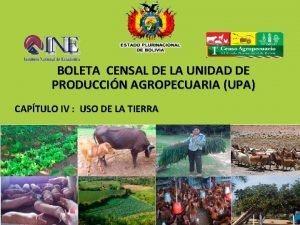 BOLETA CENSAL DE LA UNIDAD DE PRODUCCIN AGROPECUARIA