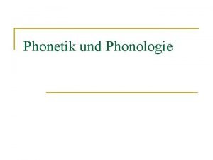 Phonetik und Phonologie Calendrio de aulas Fonologia e
