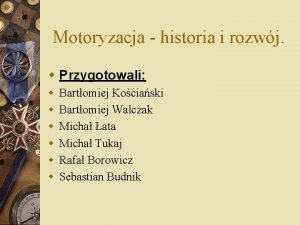 Historia motoryzacji prezentacja