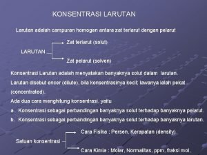 Larutan adalah campuran