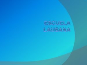 Escuela de lausana economia