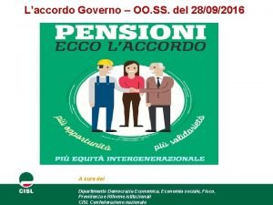 Laccordo Governo OO SS del 28092016 A cura