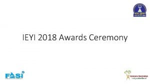 IEYI 2018 Awards Ceremony Special Awards From China