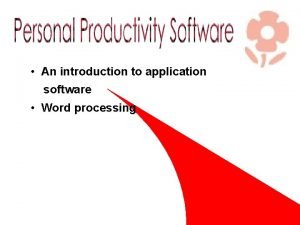 Introduction to application software