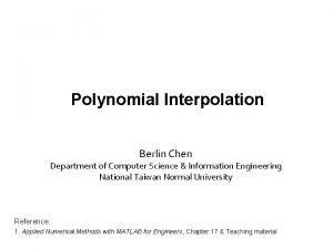Interpolation computer science