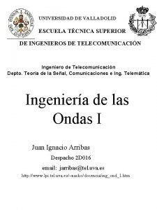 UNIVERSIDAD DE VALLADOLID ESCUELA TCNICA SUPERIOR DE INGENIEROS