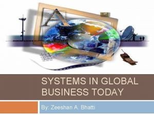 Information systems in global business today