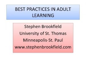 Brookfield adult learning Brookfield adult learning