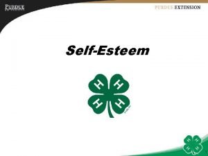 Objectives of self esteem