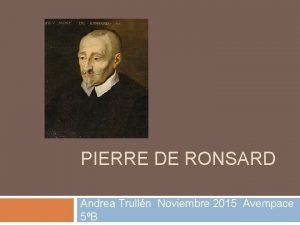 Biografia de pierre ronsard