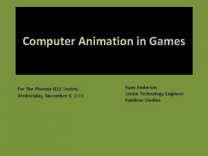 Game animation in phx