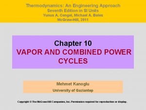 Thermodynamics An Engineering Approach Seventh Edition in SI