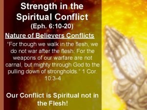 Define spiritual conflict