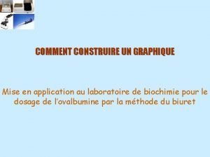 COMMENT CONSTRUIRE UN GRAPHIQUE Mise en application au