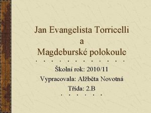 Jan evangelista torricelli