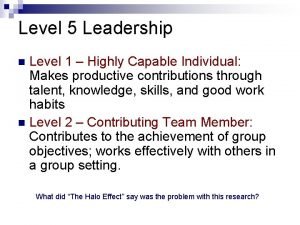 The highly capable individual