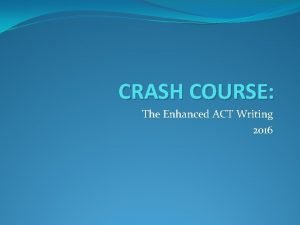 Act writing format