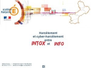 Harclement et cyberharclement entre et Daniel Simon charg