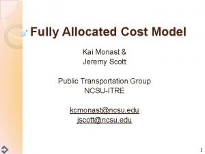 Fully allocated cost