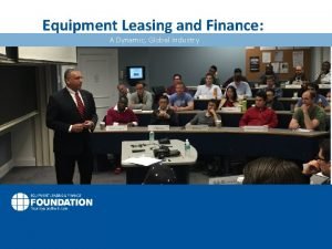Equipment leasing and finance industry snapshot