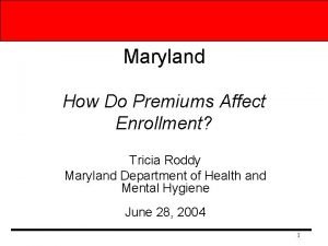 Tricia roddy maryland medicaid