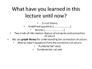 Tellegen's theorem