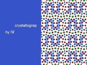 crystallograp hy lv Lattice planes Useful concept for