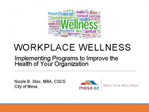 City of mesa health and wellness