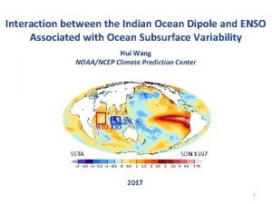 Interaction between the Indian Ocean Dipole and ENSO