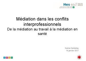 Mdiation dans les conflits interprofessionnels De la mdiation