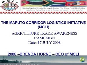 Maputo corridor logistics initiative