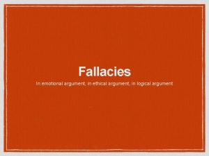 Strawman argument Strawman argument