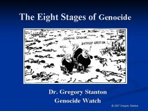 The eight stages of genocide
