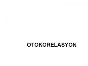 Otokorelasyon nedir