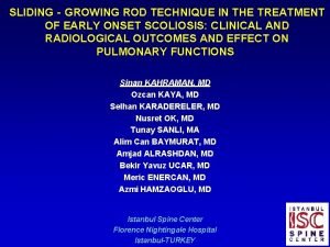 SLIDINGGROWING ROD TECHNIQUE IN THE TREATMENT OF EARLY